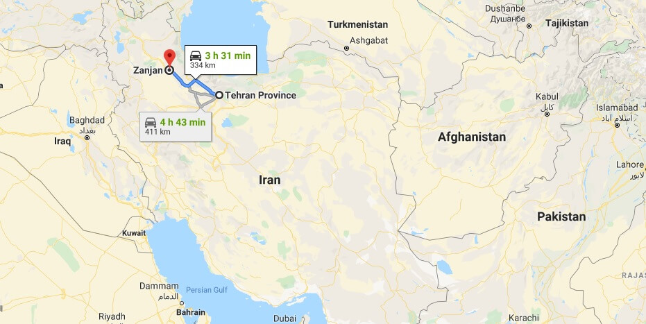 Where is Zanjan Located? What Country is Zanjan in? Zanjan Map