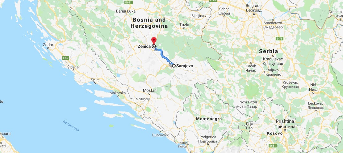 Where is Zenica Located? What Country is Zenica in? Zenica Map