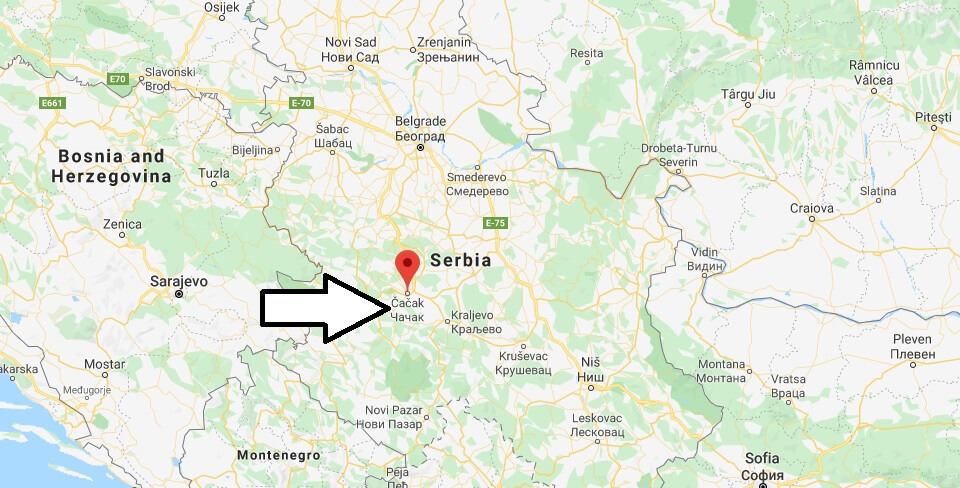 Where is Čačak Located? What Country is Čačak in? Čačak Map