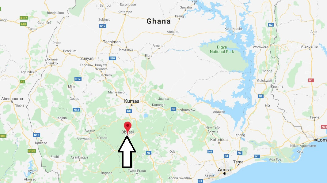 Where is Obuasi Located? What Country is Obuasi in? Obuasi Map