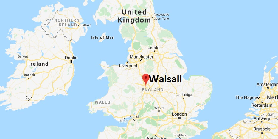 Where is Walsall Located? What Country is Walsall in? Walsall Map