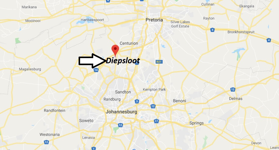 Where is Diepsloot Located? What Country is Diepsloot in? Diepsloot Map