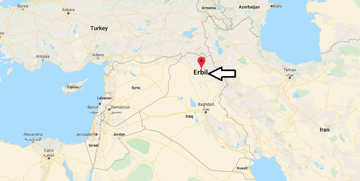 Where is Erbil Located? What Country is Erbil in? Erbil Map
