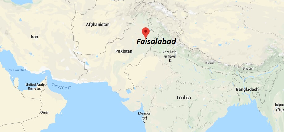 Where is Faisalabad Located? What Country is Faisalabad in? Faisalabad Map