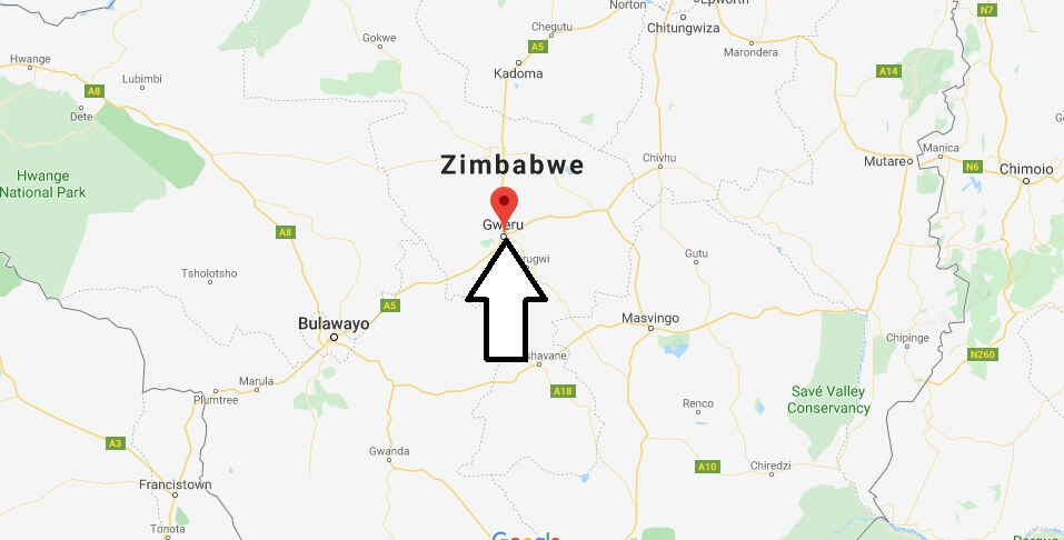 Where is Gweru Located? What Country is Gweru in? Gweru Map