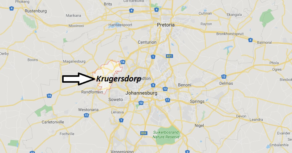 Where is Krugersdorp Located? What Country is Krugersdorp in? Krugersdorp Map