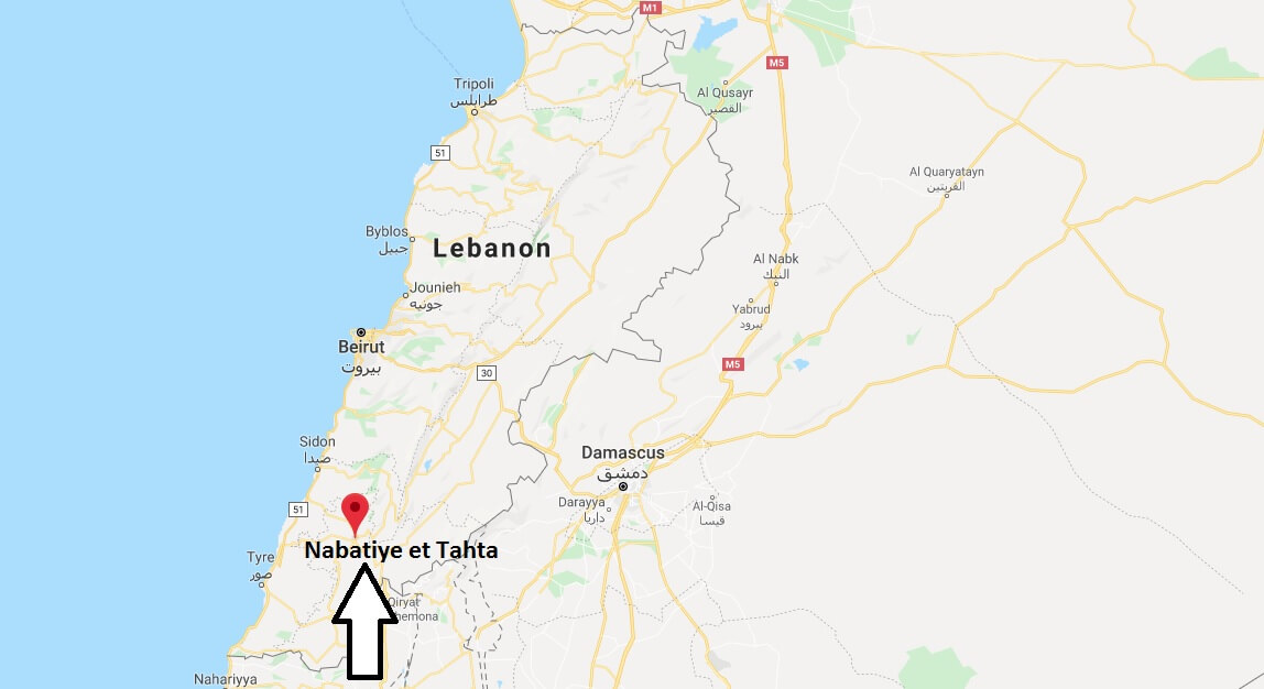 Where is Nabatiye et Tahta Located? What Country is Nabatiye et Tahta in? Nabatiye et Tahta Map