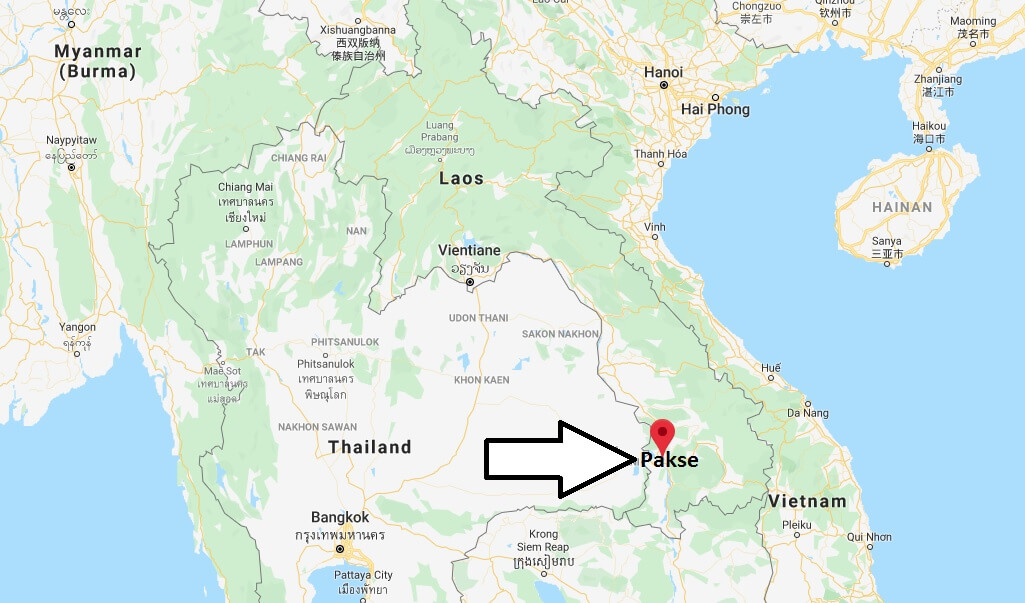 Where is Pakse Located? What Country is Pakse in? Pakse Map