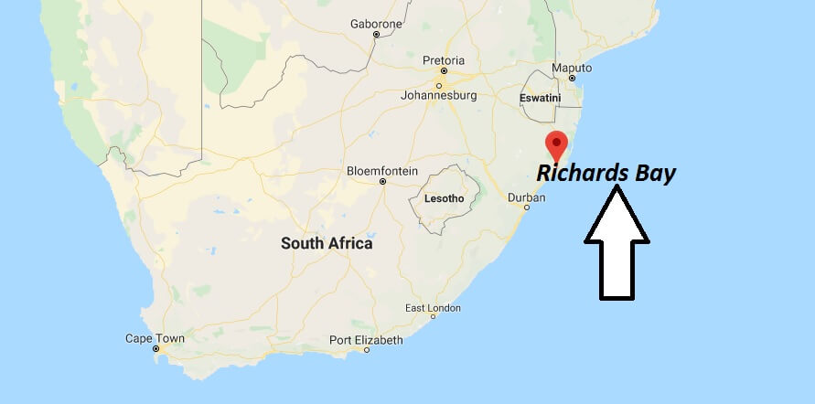 Where is Richards Bay Located? What Country is Richards Bay in? Richards Bay Map