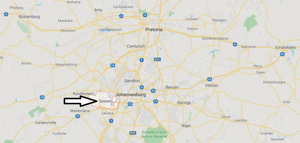 Where is Soweto Located? What Country is Soweto in? Soweto Map