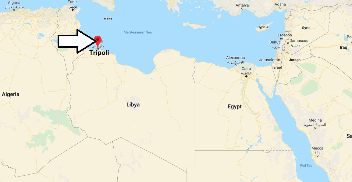 Where is Tripoli Located? What Country is Tripoli in? Tripoli Map