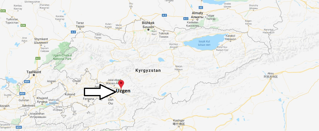 Where is Uzgen Located? What Country is Uzgen in? Uzgen Map