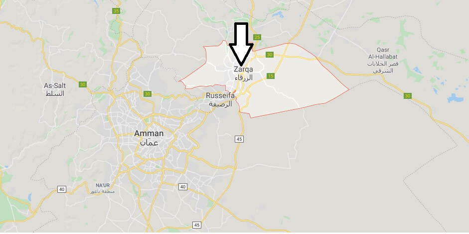Where is Zarqa Located? What Country is Zarqa in? Zarqa Map
