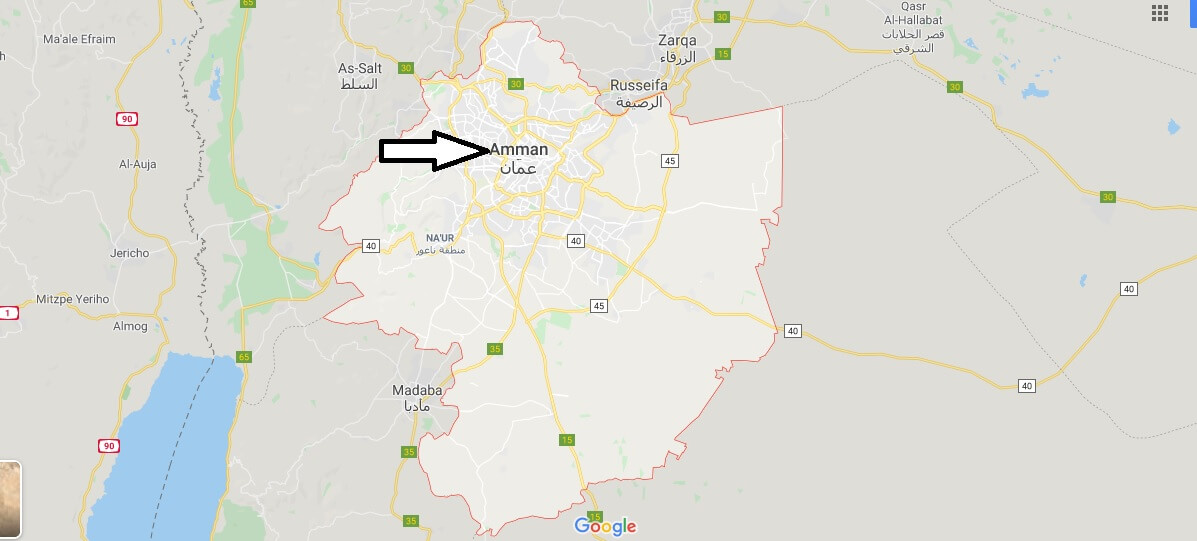 Amman on Map