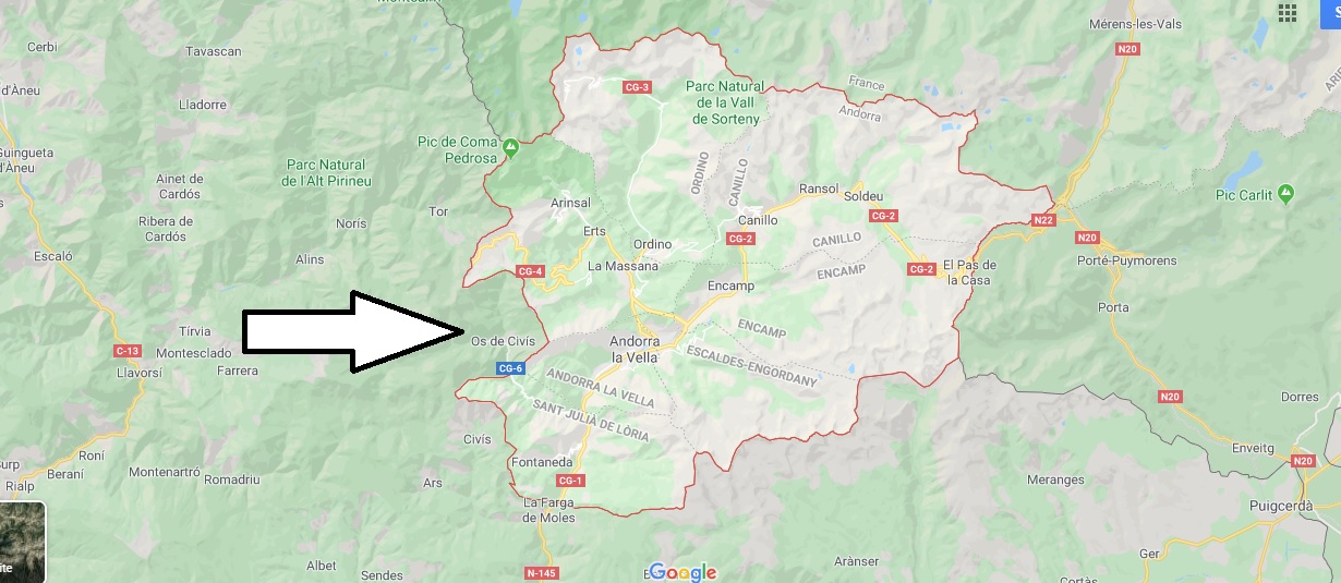 Andorra on Map