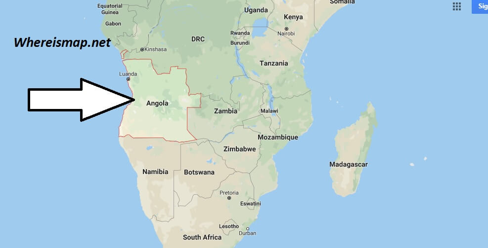 Angola on Map