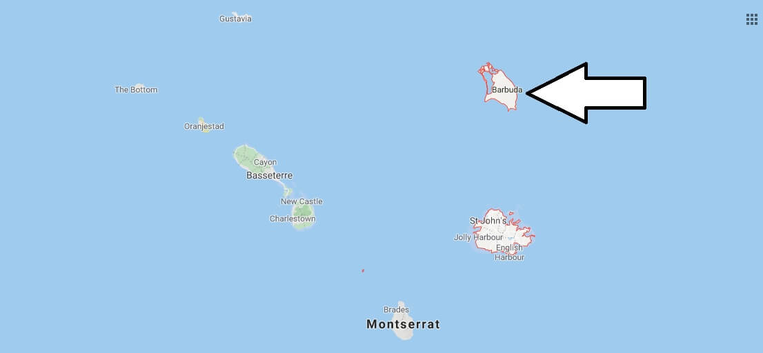Antigua and Barbuda on Map