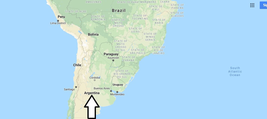Argentina on Map
