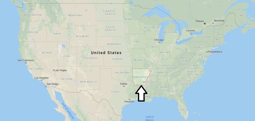 Arkansas on Map