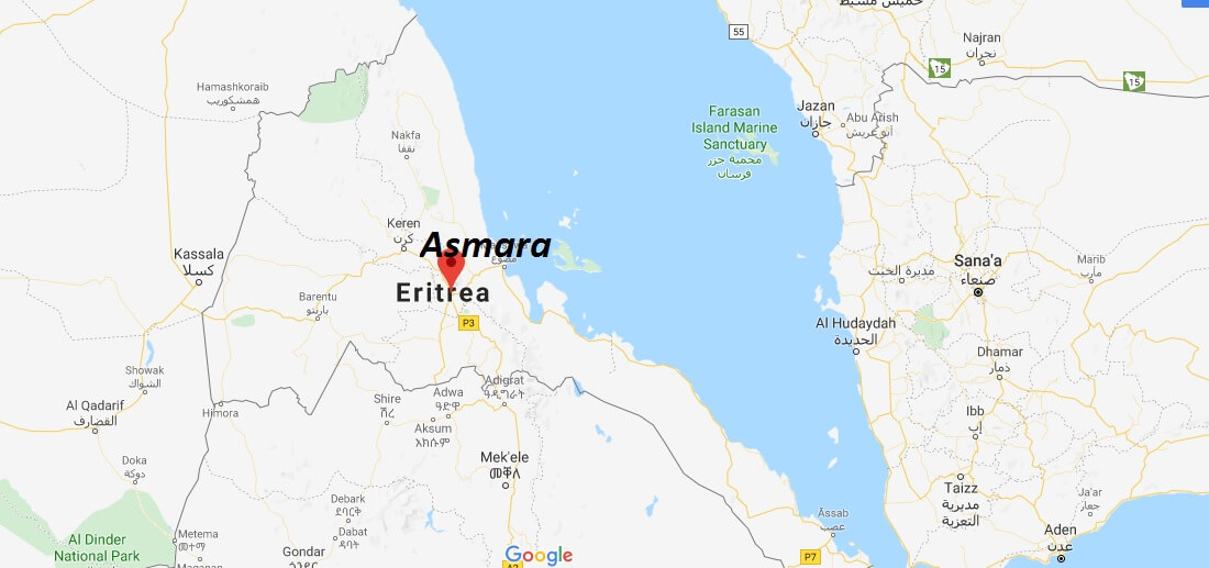 Asmara on Map