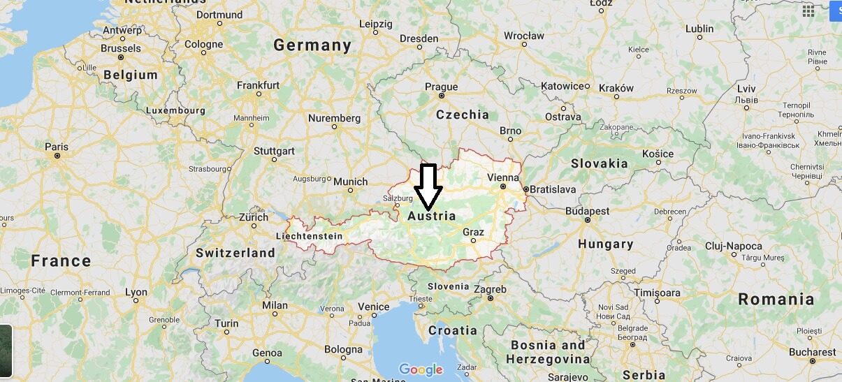 Austria on Map
