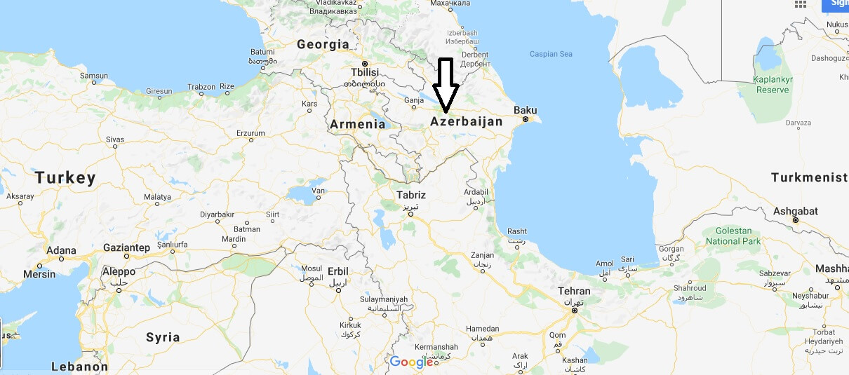Azerbaijan on Map
