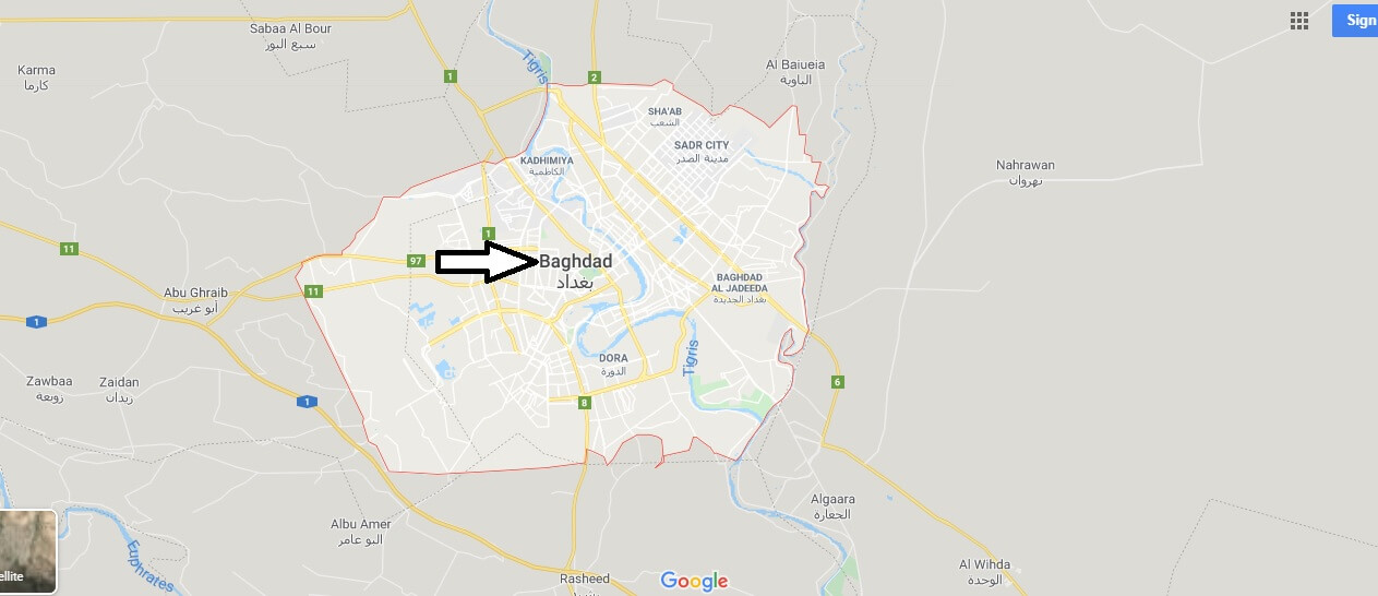 Baghdad on Map