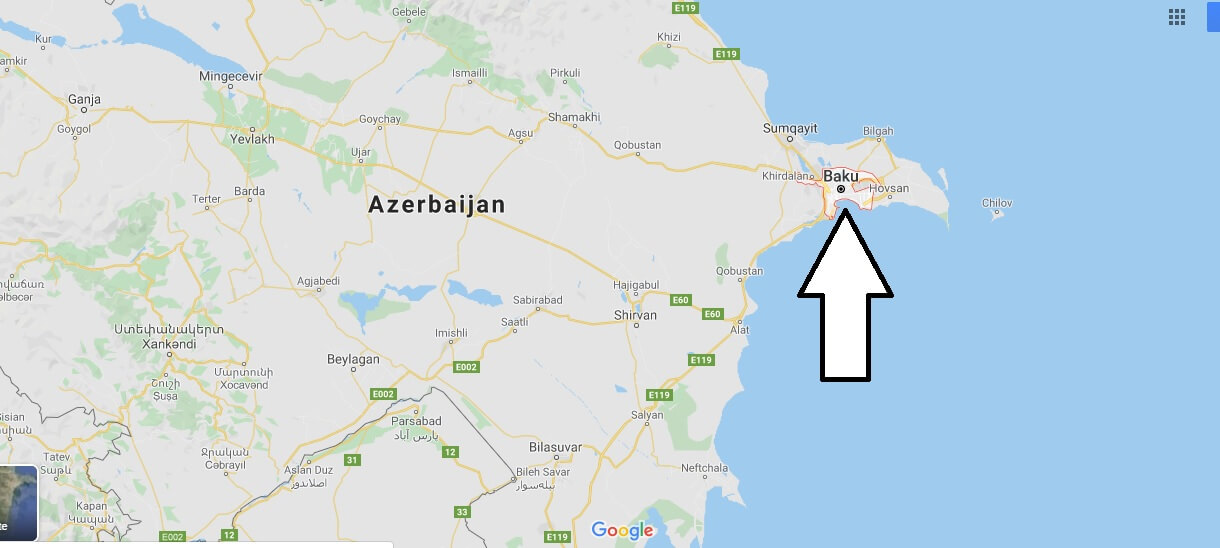 Baku on Map