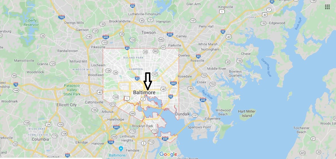 Baltimore on Map