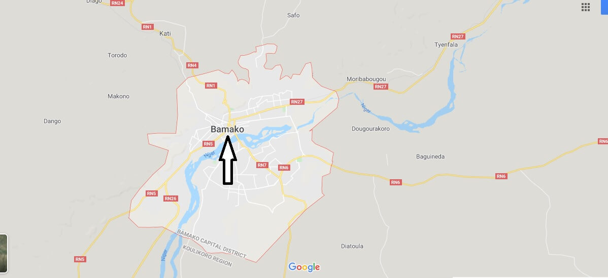 Bamako on Map