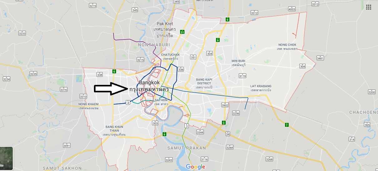 Bangkok on Map