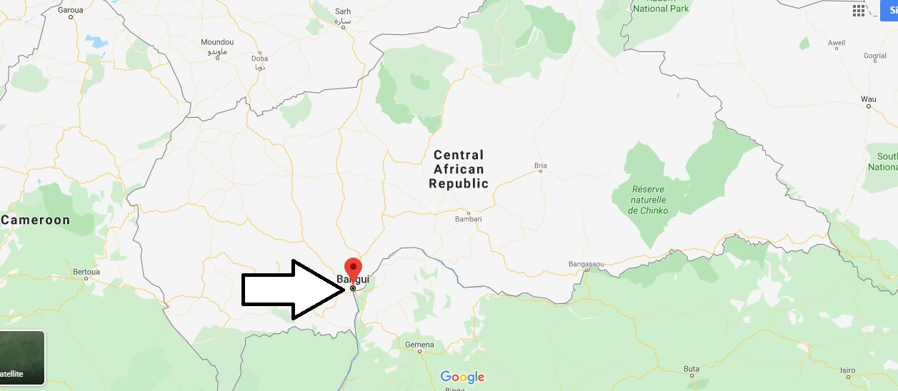 Bangui on Map