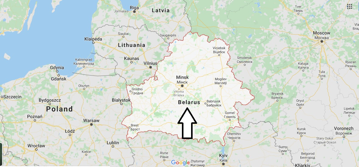 Belarus on Map