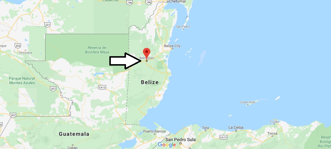 Belmopan on Map