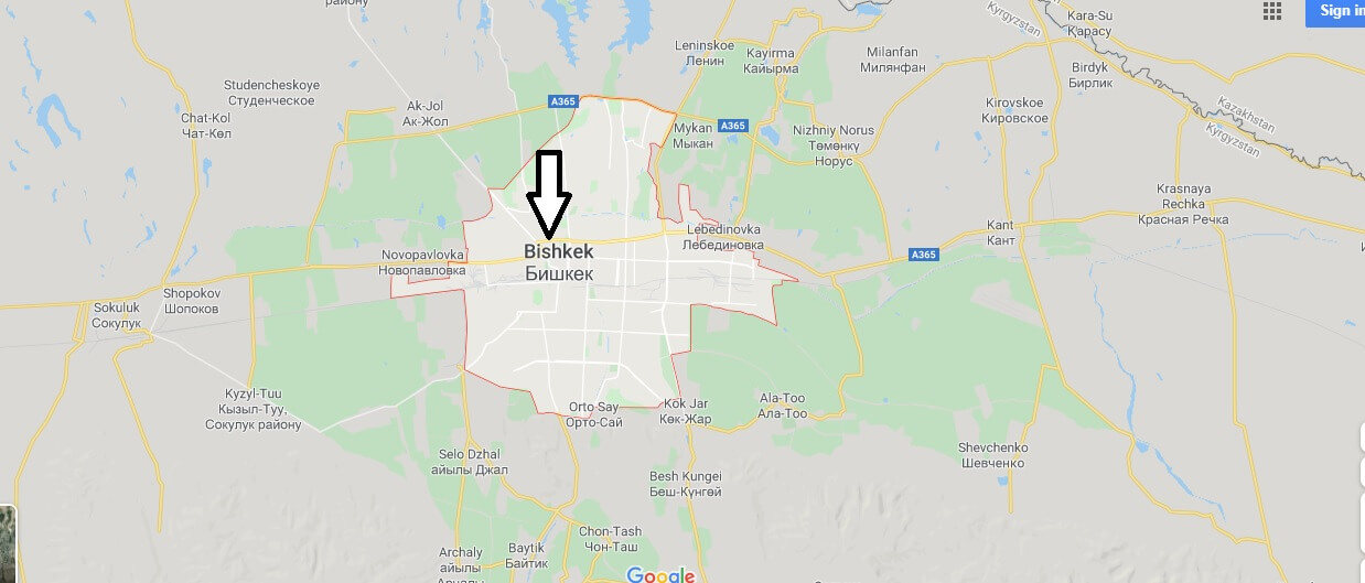 Bishkek on Map