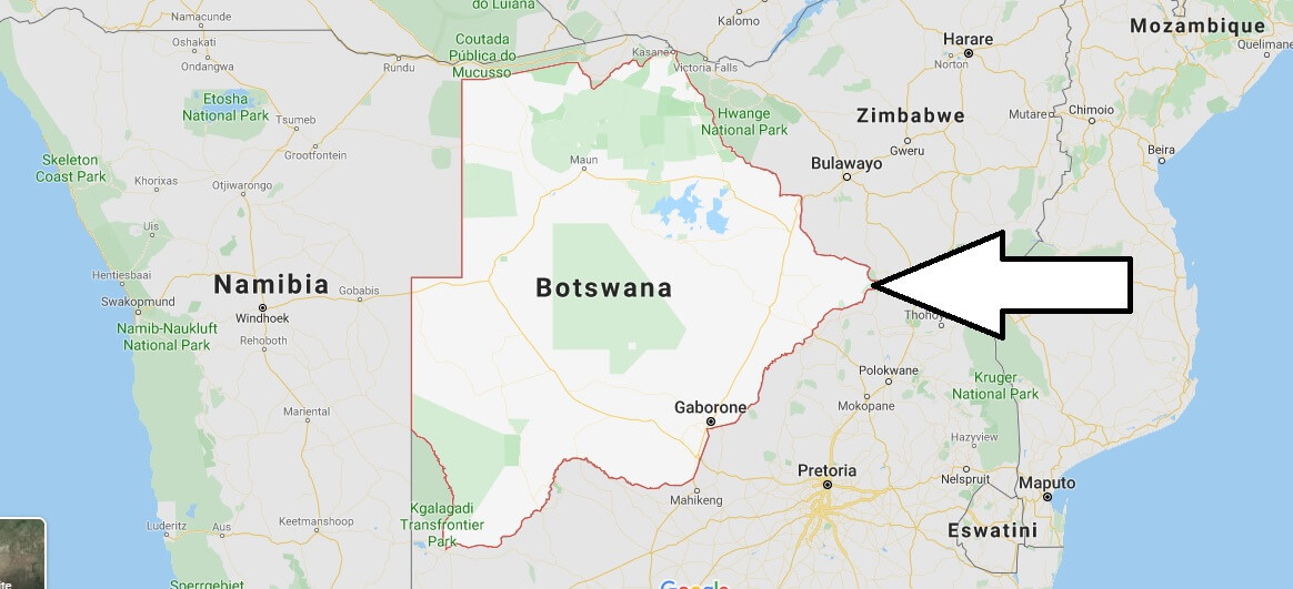 Botswana on Map
