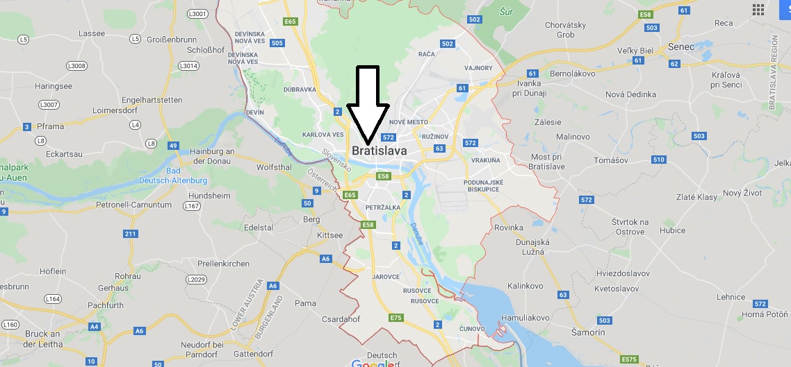 Bratislava on Map