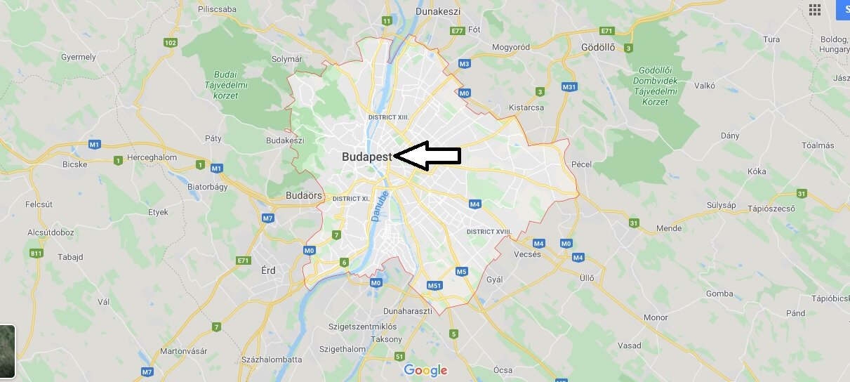 Budapest on Map