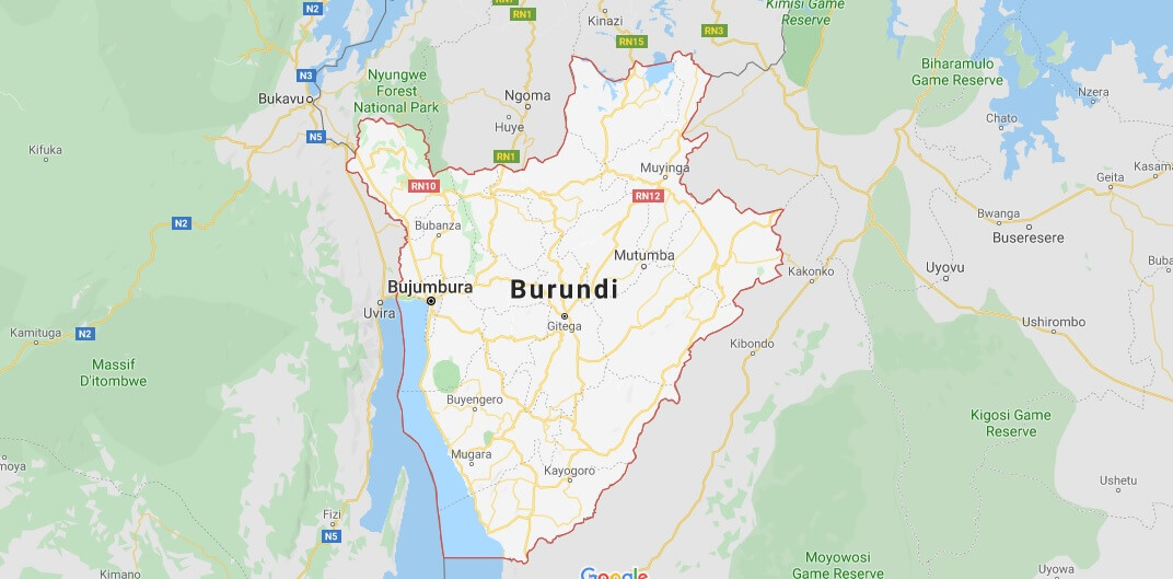 Burundi on Map