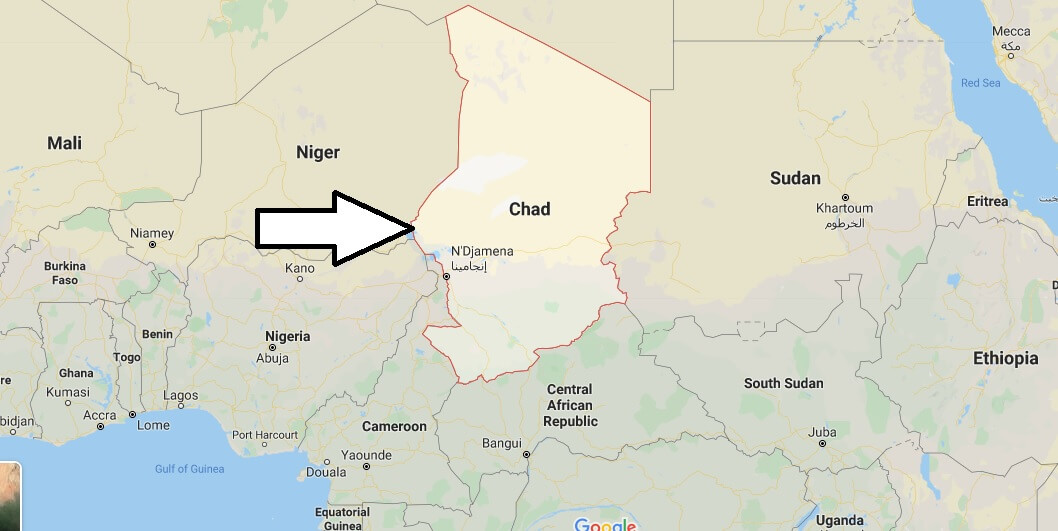 Chad on Map