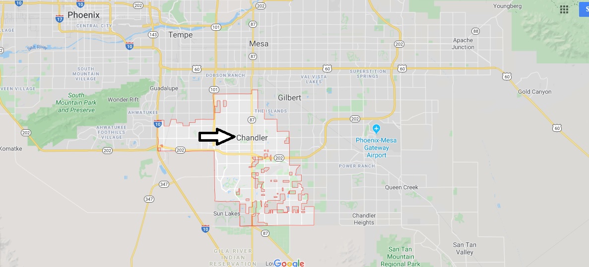 Chandler on Map