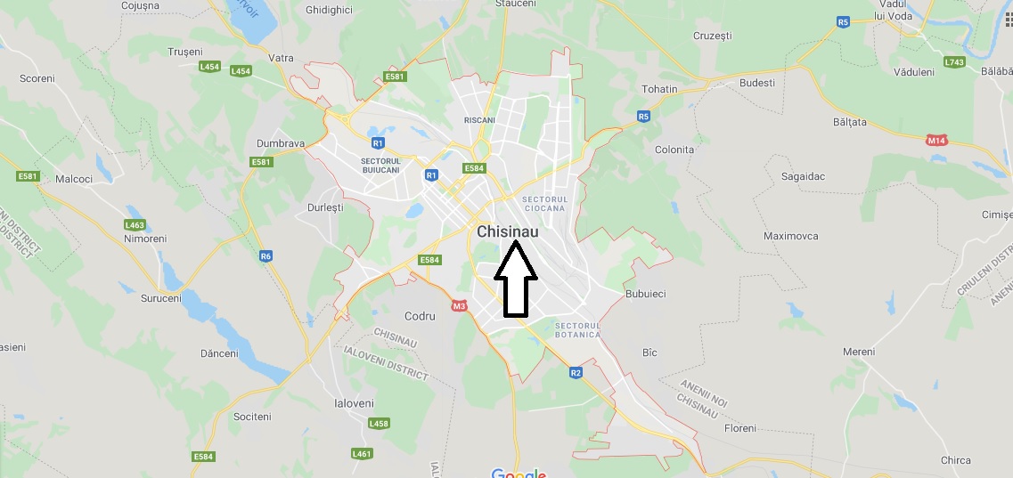 Chisinau on Map
