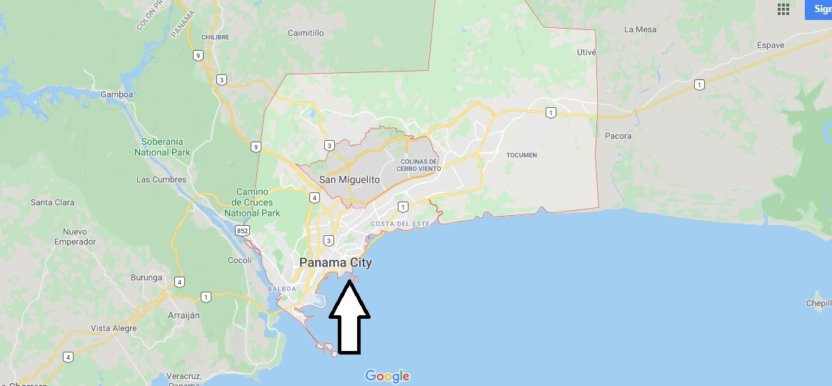 Ciudad de Panama on Map