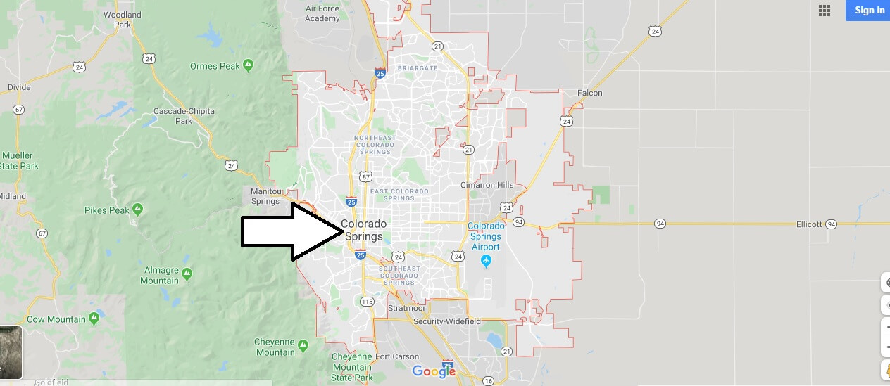 Colorado Springs on Map
