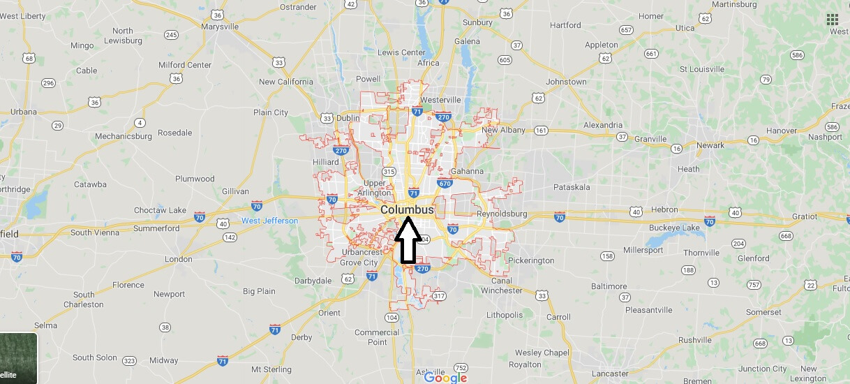Columbus on Map