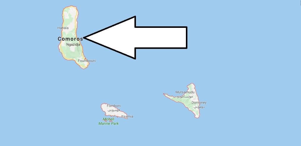 Comoros on Map