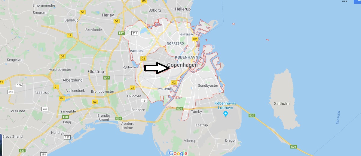Copenhagen on Map