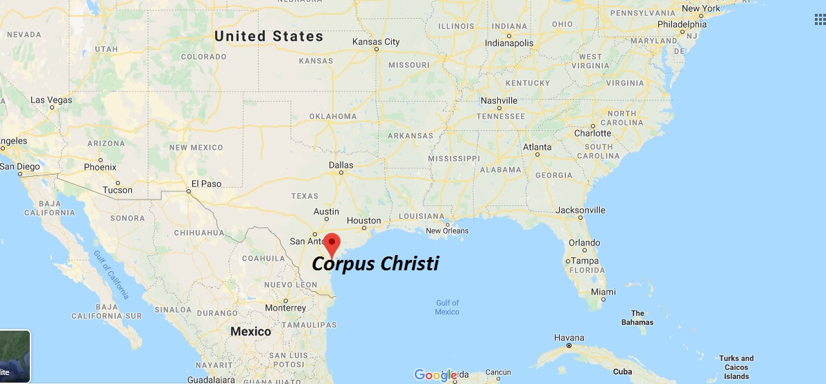 Corpus Christi on Map