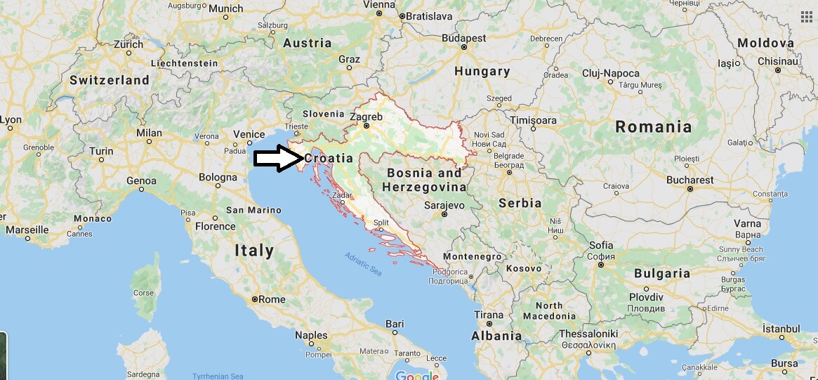 Croatia on Map