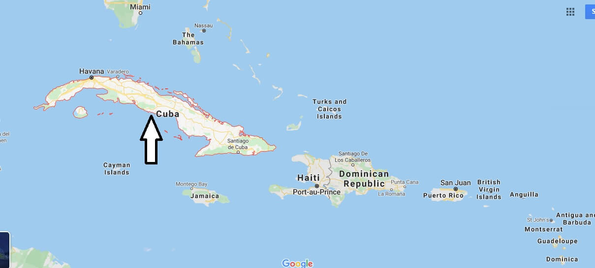 Cuba on Map